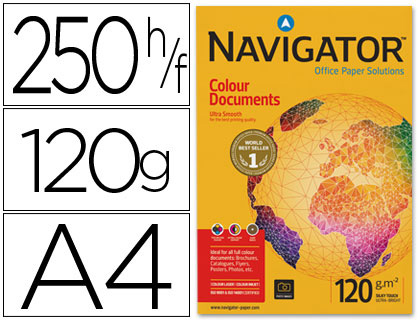 250h papel fotocopiadora Navigator Colour A4 120g/m²